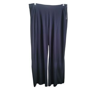 Athleta Venice Color Block Wide Leg Pants Women's 14 Navy Black Athleisure Comfy